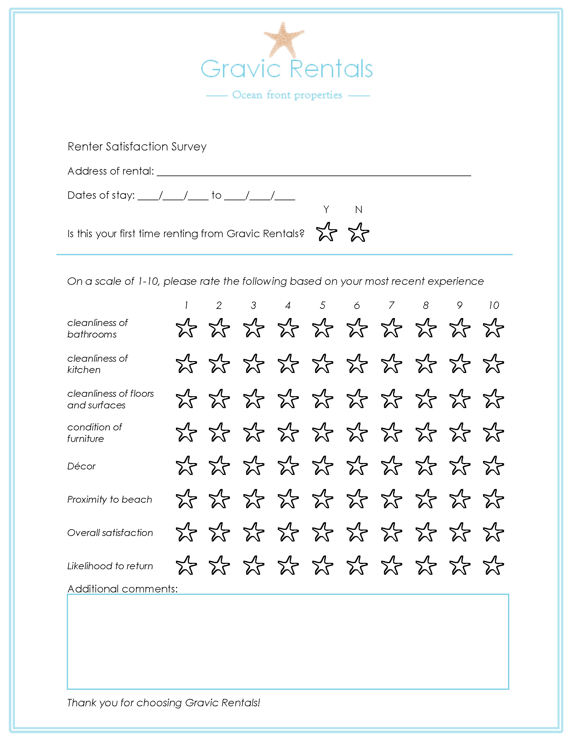 Rental Customer Satisfaction Survey · Remark Software