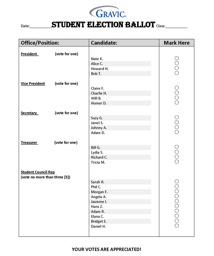 sticker microsoft word templates Election · Software Student Remark Ballot