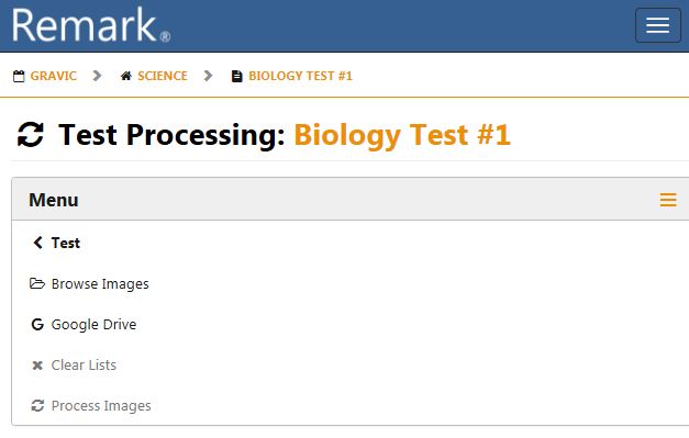 Access completed test images from Google Drive in Remark Test Grading Cloud Edition for easy grading