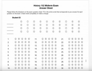 Making a multiple choice test in Word for Remark Office OMR