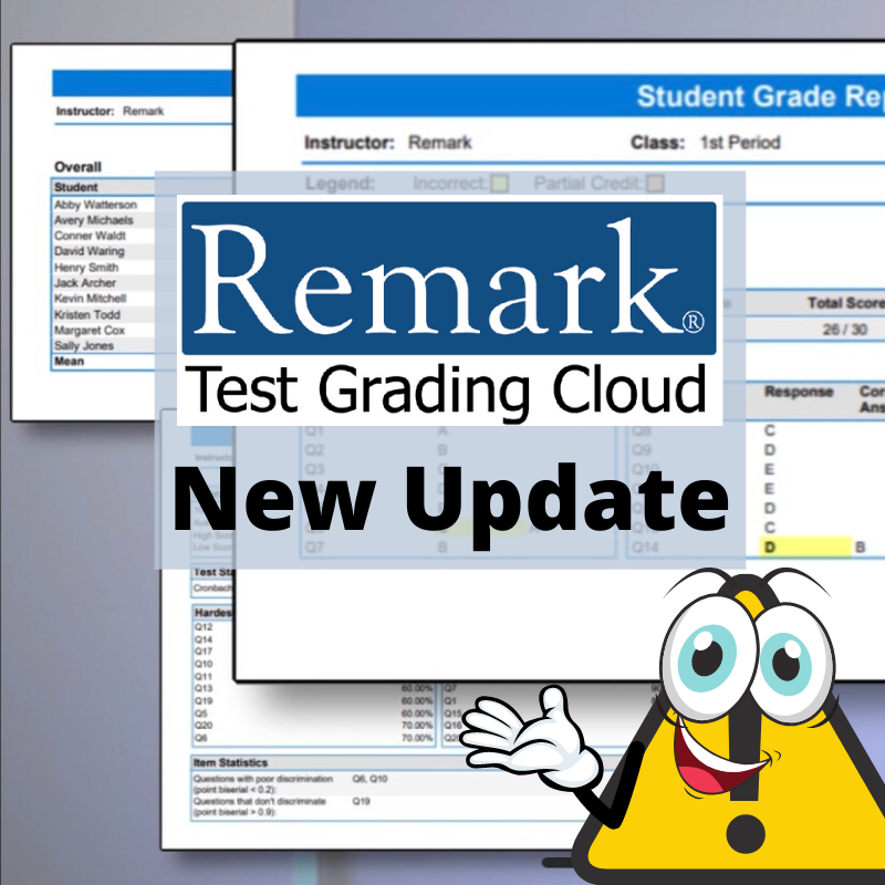 remark test grading cloud update