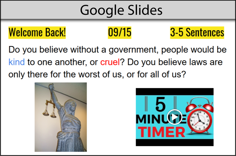 Google slides example for remark