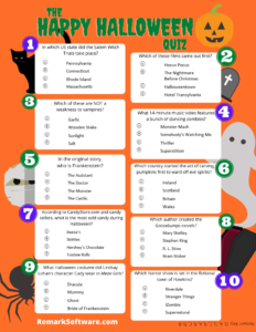Halloween quiz for Remark Office OMR